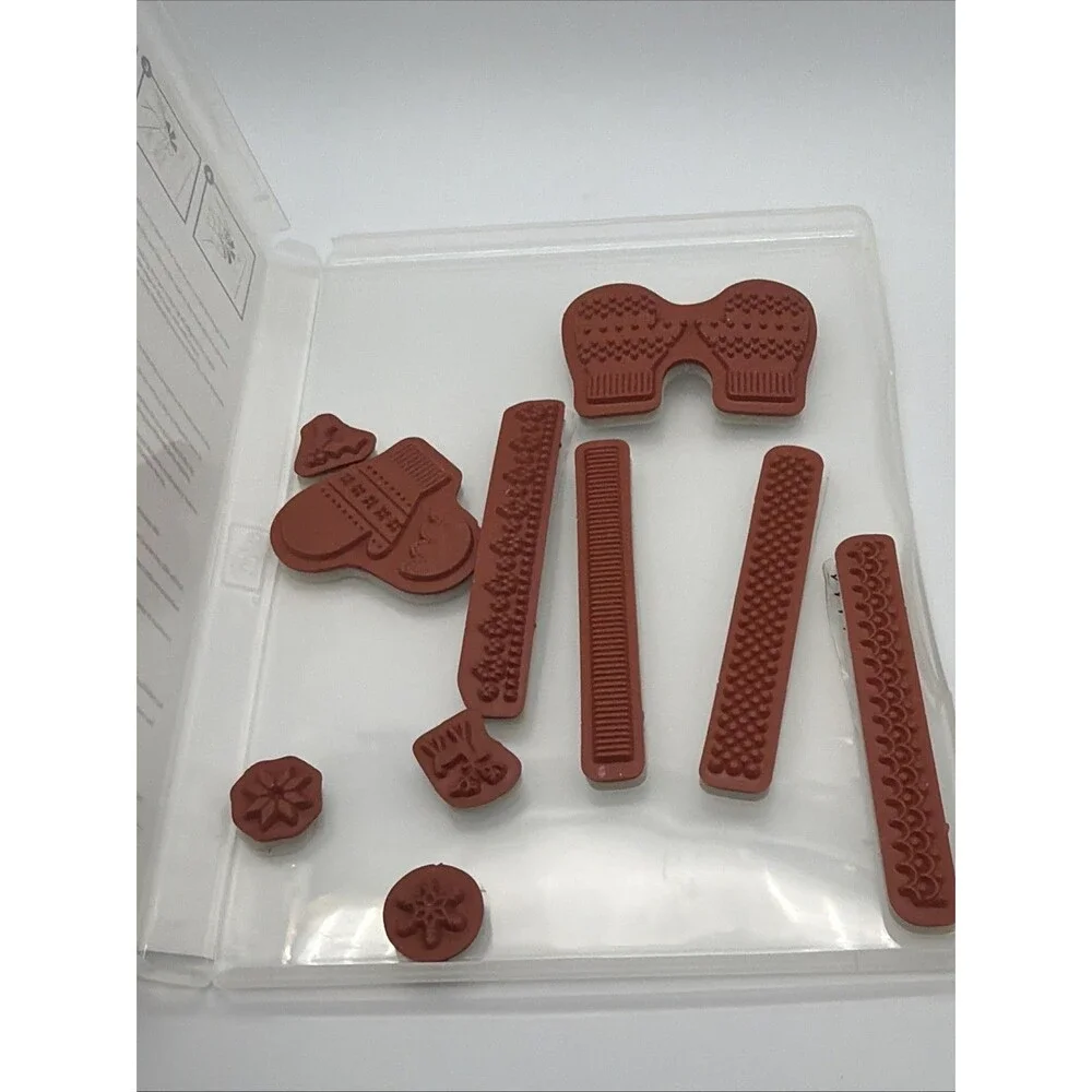 Stampin Up - MAKE A MITTEN - Rubber Stamp Set Winter